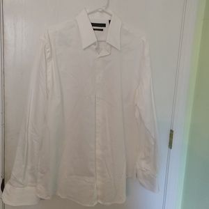 Long sleeve white button up.